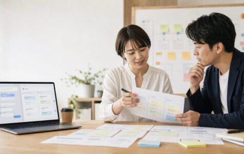 社内問い合わせをAIで減らす前にFAQと社内ナレッジを整理する様子